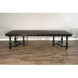 76-112" Large Black Wooden Extendable Dining Table Seats 10 Dining Tables LOOMLAN By Sunny D