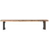 76 Inch Industrial Live Edge Dining Bench Dining Benches LOOMLAN By Moe's Home