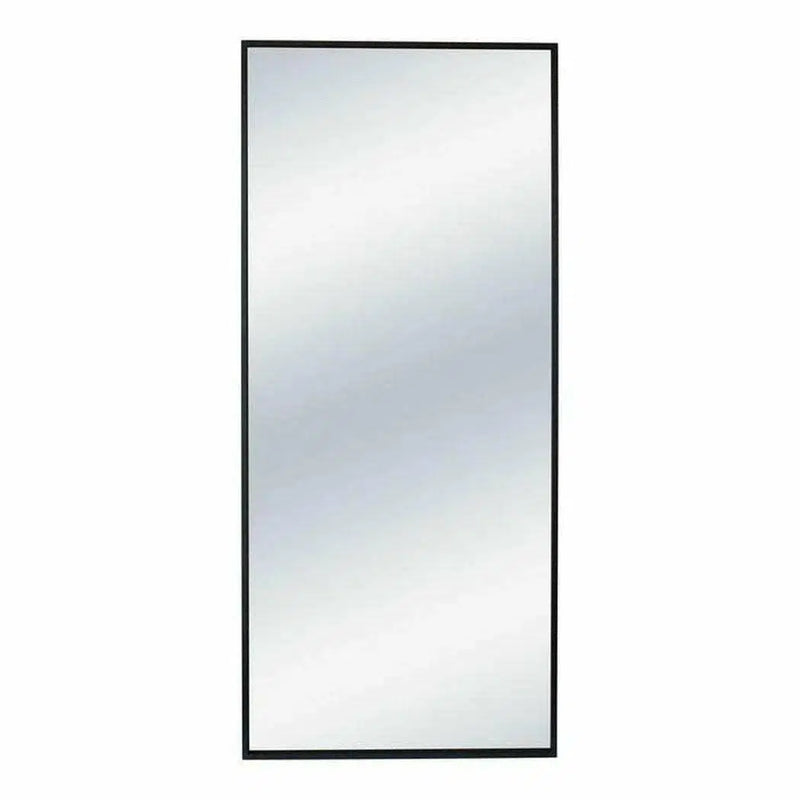 76" Large Black Floor Mirror Floor Leaner Style Black Iron Frame Floor Mirrors LOOMLAN By Moe's Home