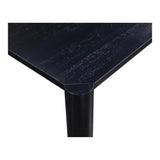 76" Solid Oak Wood Black Rectangular Post Dining Table Dining Tables LOOMLAN By Moe's Home