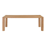 76" Solid Oak Wood Natural Rectangular Post Dining Table Dining Tables LOOMLAN By Moe's Home