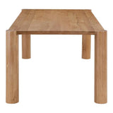 76" Solid Oak Wood Natural Rectangular Post Dining Table Dining Tables LOOMLAN By Moe's Home