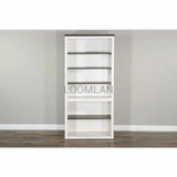 76" Tall Home Office White and Black Bookcase Display Storage Bookcases LOOMLAN By Sunny D