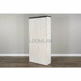 76" Tall Home Office White and Black Bookcase Display Storage Bookcases LOOMLAN By Sunny D