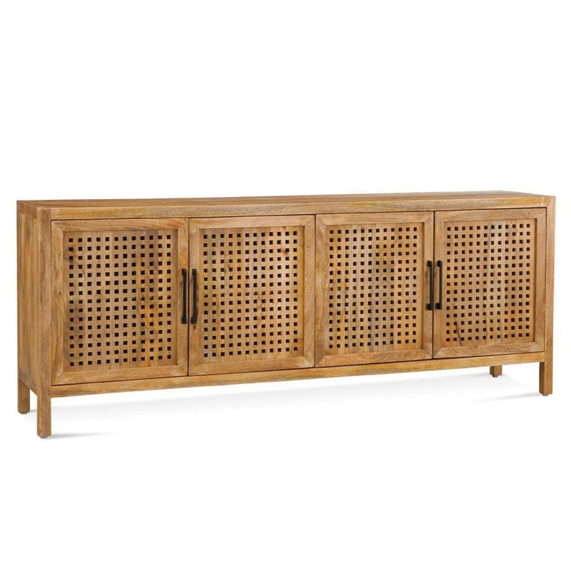 76" Wood Sideboard for Dining Room Carved Front Doors Sideboards LOOMLAN By Bassett Mirror