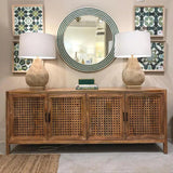 76" Wood Sideboard for Dining Room Carved Front Doors Sideboards LOOMLAN By Bassett Mirror