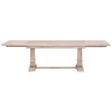 78-110" Wood Extendable Dining Table With Leaves Gray Acacia Dining Tables LOOMLAN By Essentials For Living