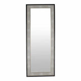 78" Grey Shagreen Gold Accents Retro Leaner Floor Mirror Floor Mirrors LOOMLAN By Moe's Home