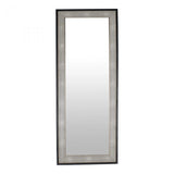 78" Grey Shagreen Gold Accents Retro Leaner Floor Mirror Floor Mirrors LOOMLAN By Moe's Home