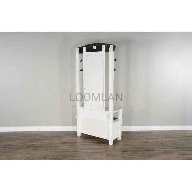 78" Hall Tree With Mirror Bench Storage Hall Trees & Lockers LOOMLAN By Sunny D