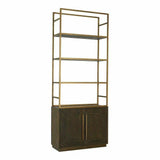 78 Inch Bookshelf Brown Art Deco Etageres LOOMLAN By Moe's Home