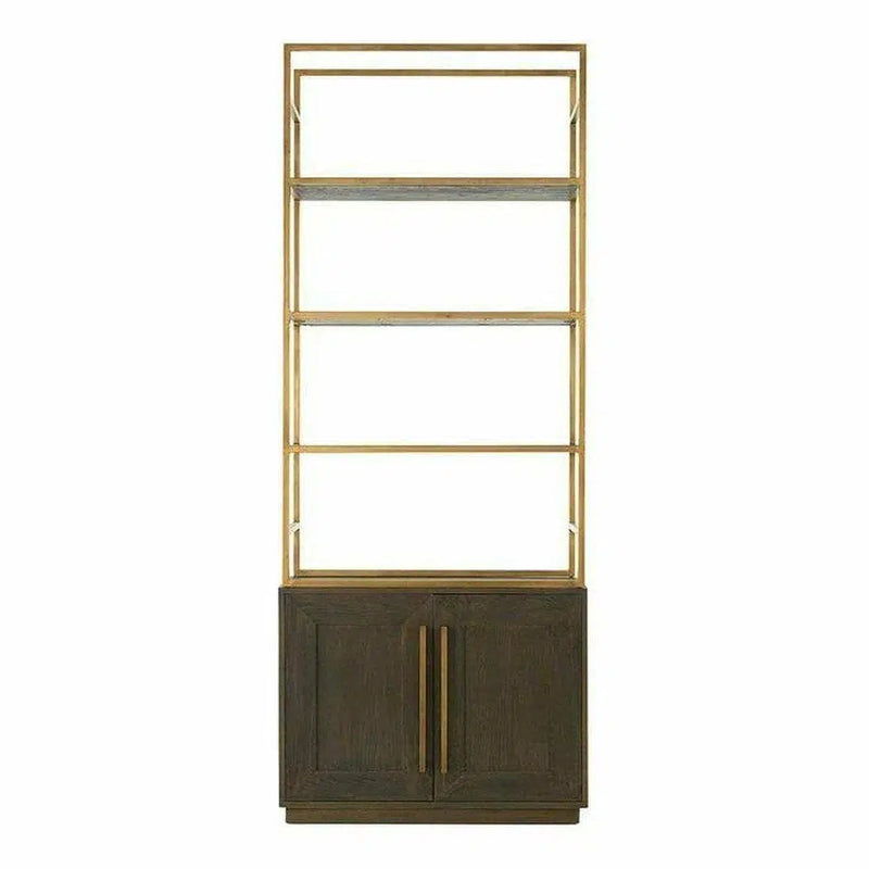 78 Inch Bookshelf Brown Art Deco Etageres LOOMLAN By Moe's Home