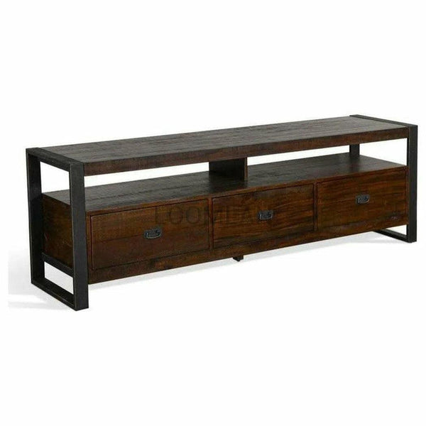 78" TV Stand Media Console Modern Rustic Industrial Cabinet TV Stands & Media Centers LOOMLAN By Sunny D