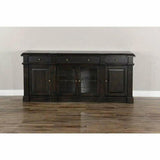 79" Black Entertainment Wall Unit Media Console or Buffet Entertainment Wall Unit LOOMLAN By Sunny D