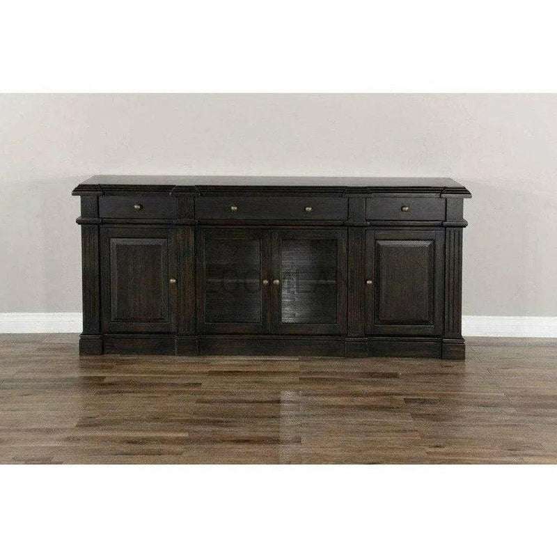 79" Black Entertainment Wall Unit Media Console or Buffet Entertainment Wall Unit LOOMLAN By Sunny D