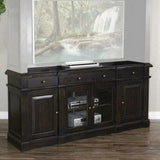 79" Black Walnut TV Stand Media Console or Buffet Server Sideboards LOOMLAN By Sunny D