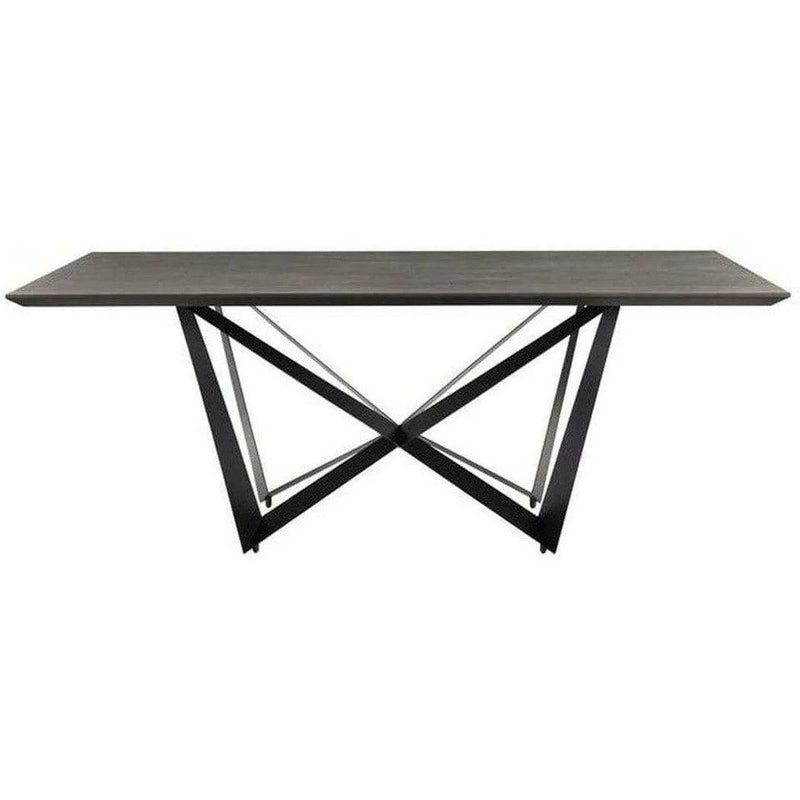 79 Charcoal Grey Dining Table Wood Top and Iron Legs Dining Tables LOOMLAN By Moe's Home