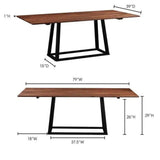 79 Inch Dining Table Brown Contemporary Dining Tables LOOMLAN By Moe's Home