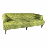 79 Inch Tufted Leather Sofa Jungle Grove Green Retro Sofas & Loveseats LOOMLAN By Moe's Home