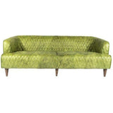 79 Inch Tufted Leather Sofa Jungle Grove Green Retro Sofas & Loveseats LOOMLAN By Moe's Home