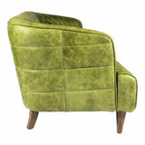 79 Inch Tufted Leather Sofa Jungle Grove Green Retro Sofas & Loveseats LOOMLAN By Moe's Home