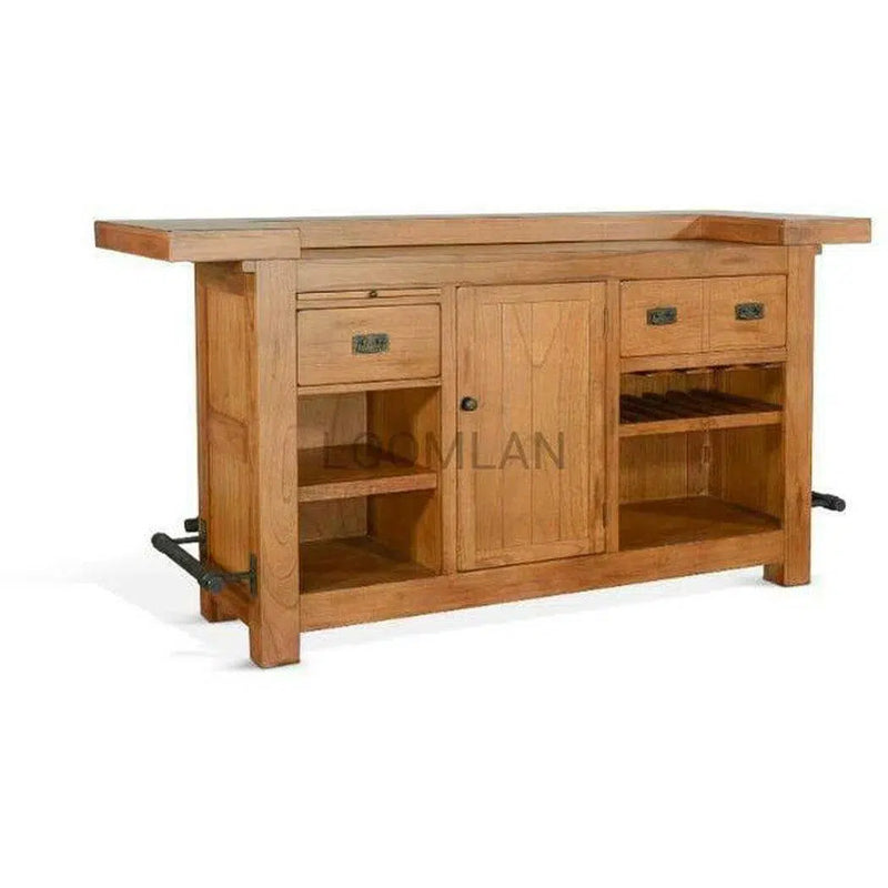 80" Game Room Rustic Basement Bar Island Home Bar Islands LOOMLAN By Sunny D