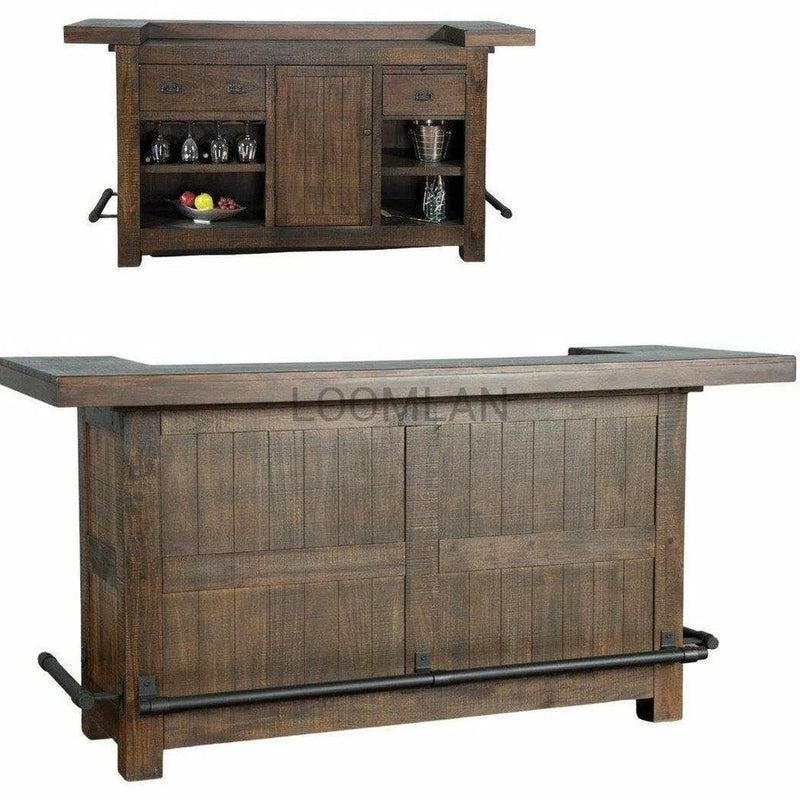 80" Mancave Basement Bar Island Home Entertainment Home Bar Islands LOOMLAN By Sunny D