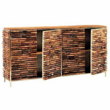 80" Slim Rustic Plank Mango Wood Sideboard Buffet Sideboards LOOMLAN By LOOMLAN