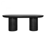 83 Inch Outdoor Dining Table Black Concrete Contemporary Outdoor Dining Tables LOOMLAN By Moe's Home