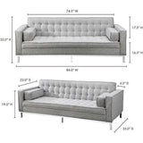 84 Inch Sofa Bed Grey Modern Sofas & Loveseats LOOMLAN By Moe's Home