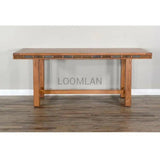 84"x 36" Counter Height Rustic Oak Dining Table for 10 seats Counter Tables LOOMLAN By Sunny D