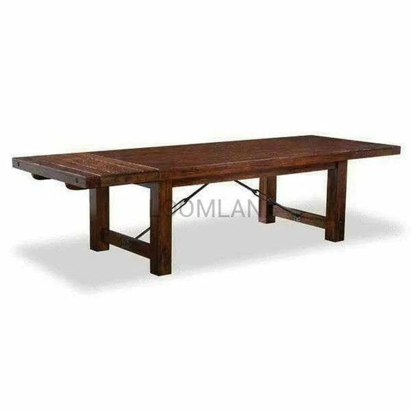 86-122" Extra Large Solid Wood Extendable Dining Table for 12 Dining Tables LOOMLAN By Sunny D