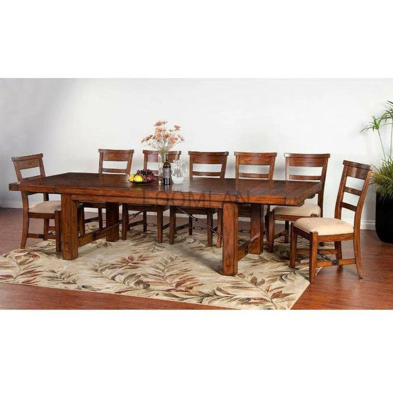 86-122" Wooden Extending Dining Table with Extension Leaves Dining Tables LOOMLAN By Sunny D