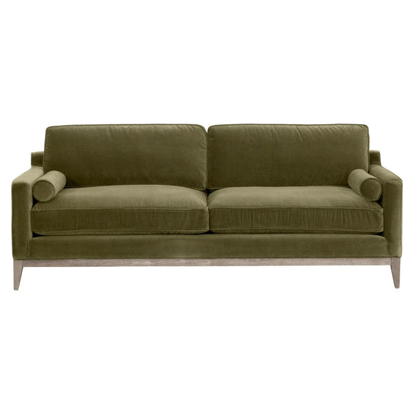 86" Parker Post Wood Olive Modern Sofa Sofas & Loveseats LOOMLAN By Essentials For Living