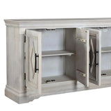 93" White Extra Long Sideboard for Dining Room Urban Farmhouse Sideboards LOOMLAN By LOOMLAN