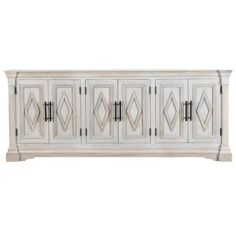 93" White Extra Long Sideboard for Dining Room Urban Farmhouse Sideboards LOOMLAN By LOOMLAN