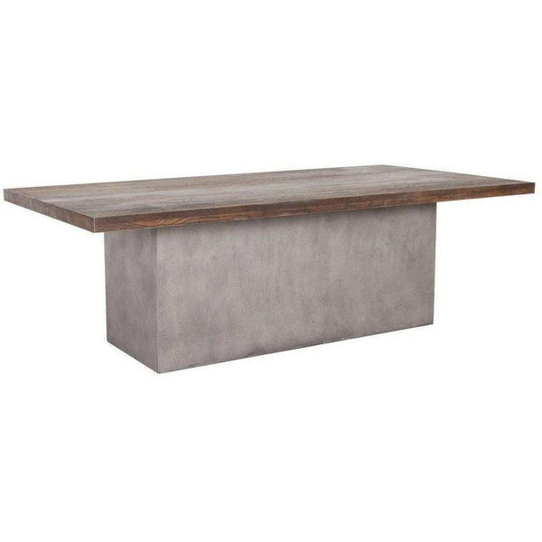 94.5 Inch Oak Dining Table Grey Contemporary Dining Tables LOOMLAN By Moe's Home