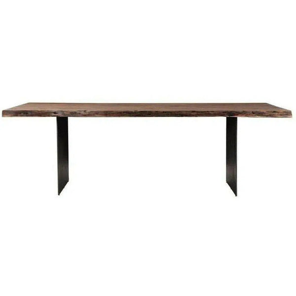 94" Brown Rectangular Dining Table Live Edge Seats 8 or 10 Dining Tables LOOMLAN By Moe's Home