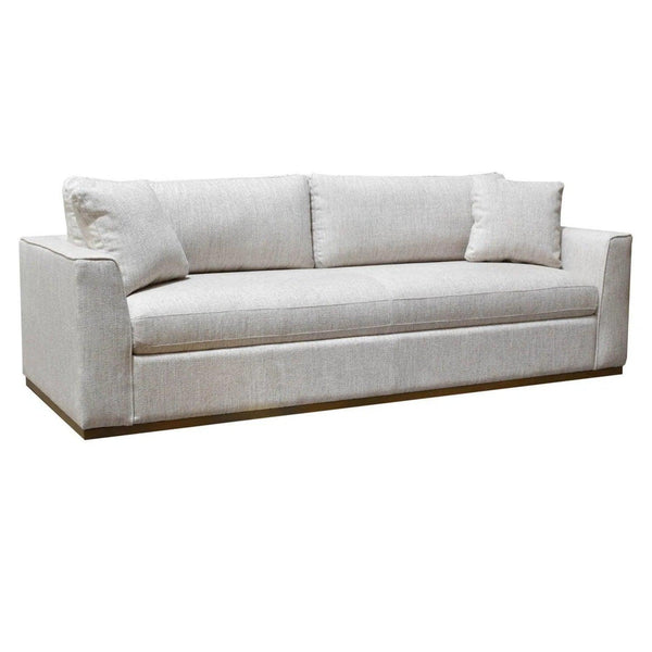 97" Oversized Sofa Off White Linen Reversible Cushions Sofas & Loveseats LOOMLAN By LH Imports