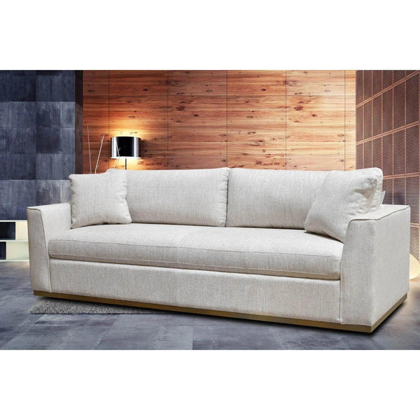 97" Oversized Sofa Off White Linen Reversible Cushions Sofas & Loveseats LOOMLAN By LH Imports