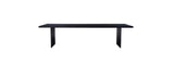 98" Lily Wood Black Rectangular Dining Table Dining Tables LOOMLAN By Artesia