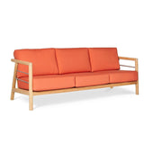 Aalto 86-inch Teak Deep Seating Outdoor Sofa with Sunbrella Cushion Outdoor Sofas & Loveseats LOOMLAN By HiTeak