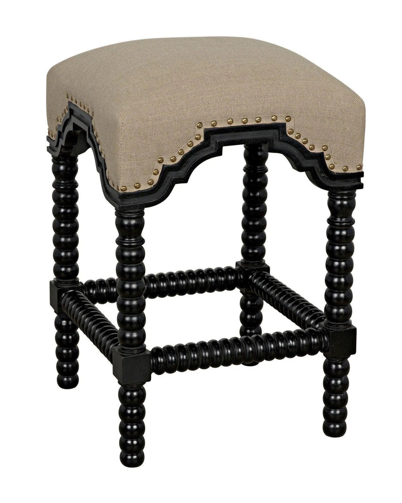 Abacus Wood Black Counter Stool Counter Stools LOOMLAN By Noir