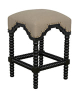 Abacus Wood Black Counter Stool Counter Stools LOOMLAN By Noir