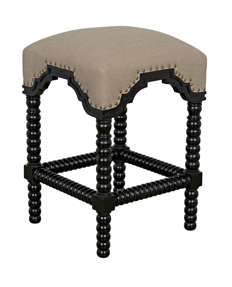 Abacus Wood Black Counter Stool Counter Stools LOOMLAN By Noir