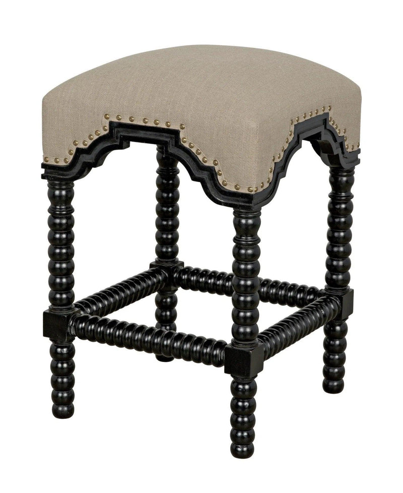 Abacus Wood Black Counter Stool Counter Stools LOOMLAN By Noir