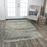 Abe Abstract Gray Large Area Rugs For Living Room Area Rugs LOOMLAN By LOOMLAN