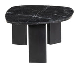 Aberdeen Black Marble and Wood Geometric Coffee Table Coffee Tables LOOMLAN By Zuo Modern