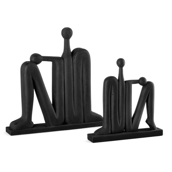 Abstract Figure Set of 2 Statues & Sculptures LOOMLAN By Currey & Co