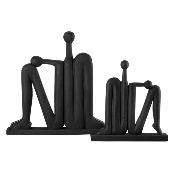 Abstract Figure Set of 2 Statues & Sculptures LOOMLAN By Currey & Co